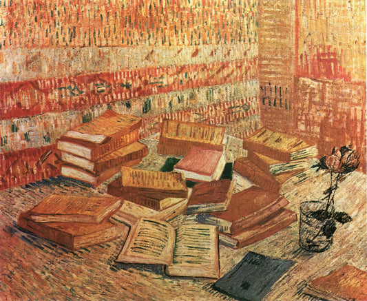 Starry Night Artwork: Vincent van Gogh's Celestial Masterpiece and Its Enduring Legacy - Still Life - French Novels and Rose by Vincent van Gogh