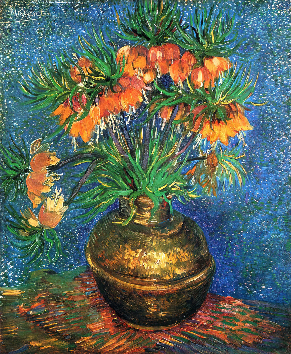 Starry Night Framed Canvas: A Collector's Guide to Van Gogh's Masterpiece - Fritillaries in a Copper Vase by Vincent van Gogh