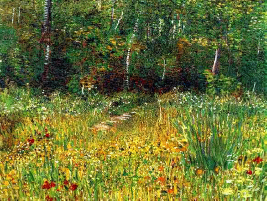Starry Night Met: Decoding Van Gogh's Masterpiece at the Met - Park at Asnieres in Spring by Vincent van Gogh