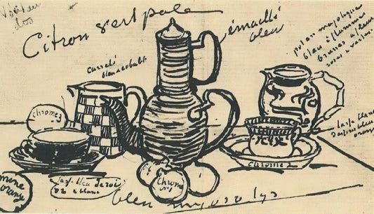Starry Night Van Gogh at the Asylum: The Turbulent Masterpiece Born in Saint-Rémy - Still Life with Coffee Pot by Vincent van Gogh