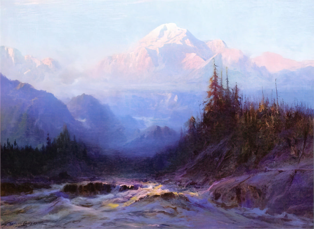 Sydney Laurence Northern Lights: Capturing Alaska's Ethereal Majesty - Mount McKinley - 1925 by Sydney Laurence