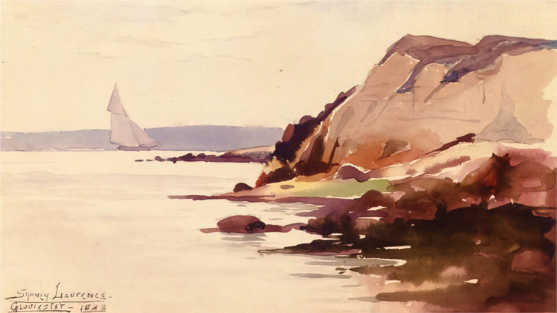 Sydney Laurence Prints for Sale: A Collector's Guide to Alaska's Premier Painter - Sailing off Gloucester Coast - 1888 by Sydney Laurence