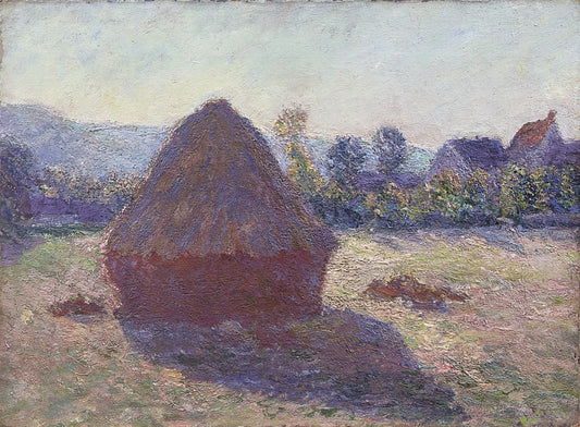 The Artist's Garden at Giverny Size: A Curator's Guide to Monet's Masterpiece Dimensions - A Haystack in the Evening Sun by claude monet