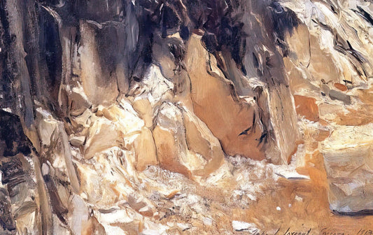The Artistic Dialogue: Exploring Sargent Monet and Their Impressionistic Legacy - Marble Quarries at Carrara by John Singer Sargent