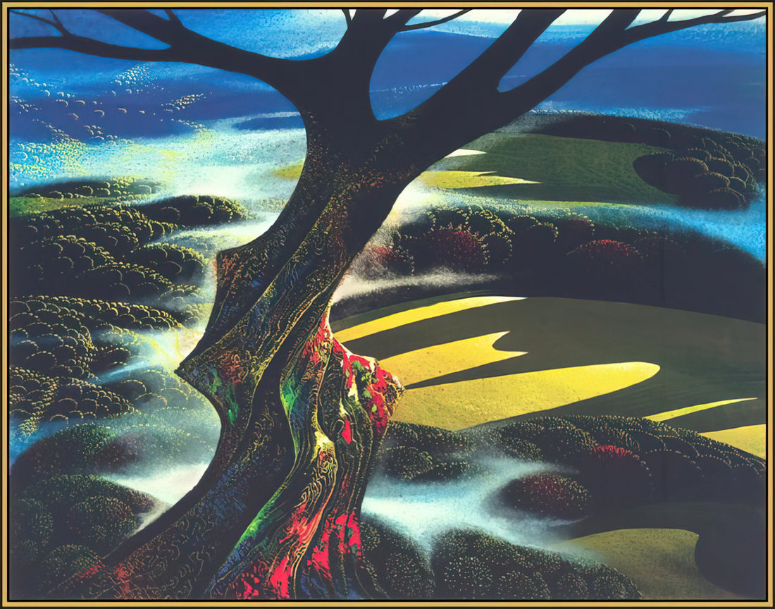 The Complete Christmas Card Art of Eyvind Earle: A Collector's Guide to His Iconic Holiday Illustrations - Autumn Shadows by Eyvind Earle