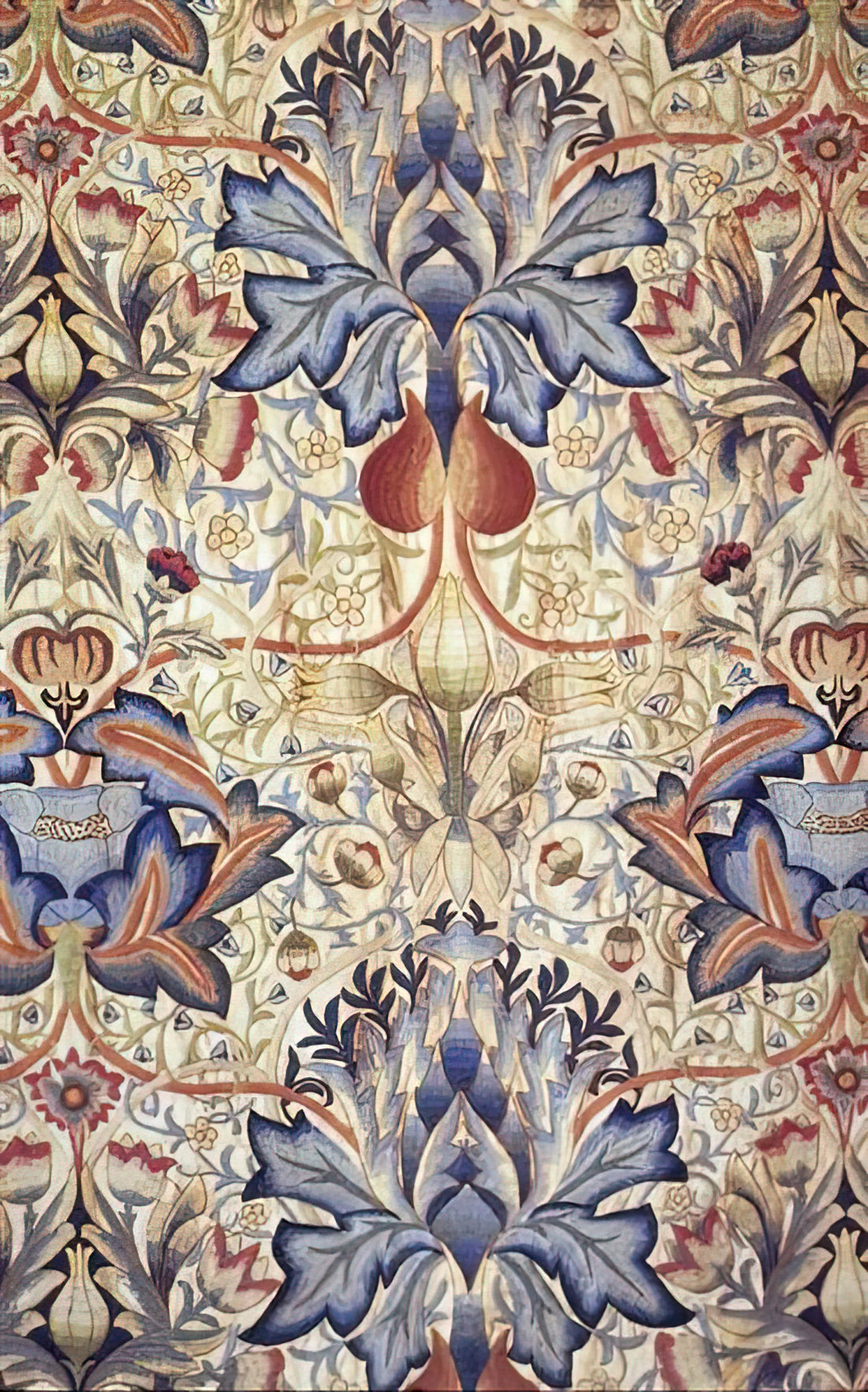 The Compton Pattern by William Morris: A Masterpiece of Arts and Crafts Design - ACANTHUS EMBROIDERED PANEL 1890 by William Morris