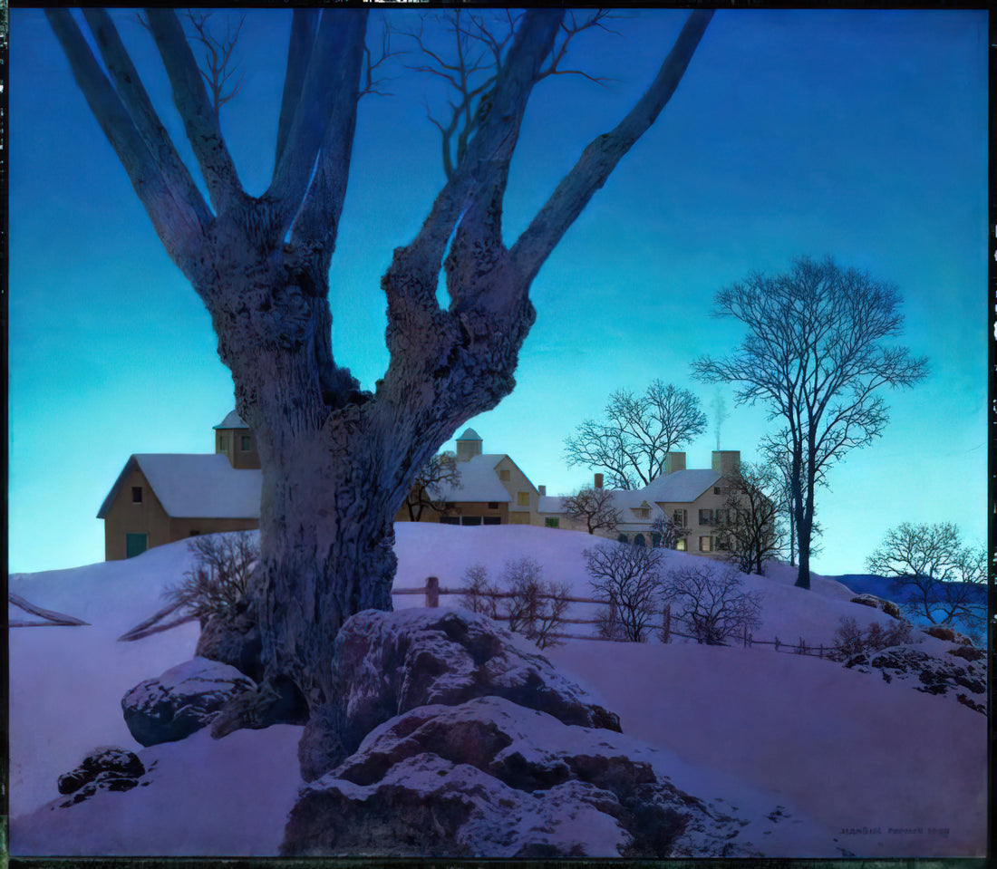 The Definitive Guide to Maxfield Parrish Prints: Collector's Edition - Hill Top Farm, Winter by Maxfield Parrish