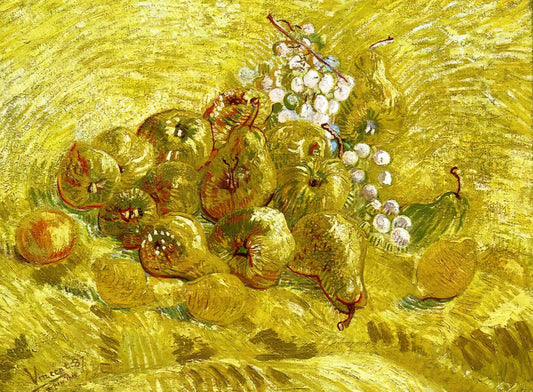 The Emotional Power of a Gogh Painting: Understanding Vincent van Gogh's Artistic Legacy - Still life with grapes,pears and lemons by Vincent van Gogh