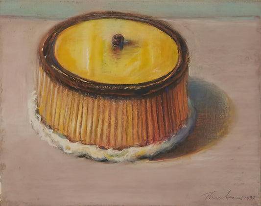 The Irresistible Allure of Wayne Thiebaud's Cakes Paintings: A Confection of Art and Observation - Lemon Cake - 1997 by Wayne Thiebaud
