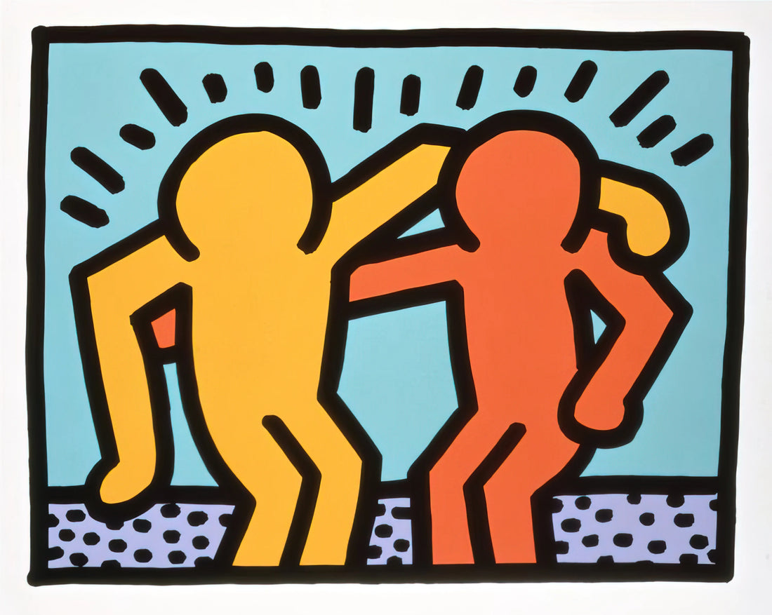 The Most Expensive Keith Haring Painting: A Look at the Record-Breaking Sale - BEST BUDDIES 1990 by Keith Haring