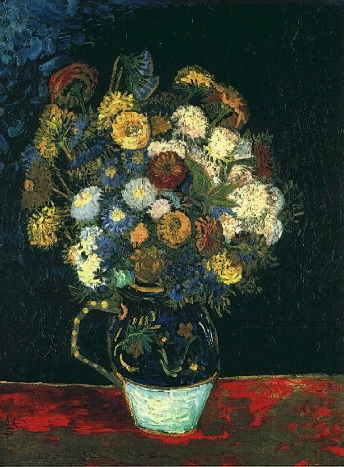 The Museum of Modern Art Starry Night: A Curator's Guide to Van Gogh's Masterpiece - Still Life Vase with Zinnias by Vincent van Gogh