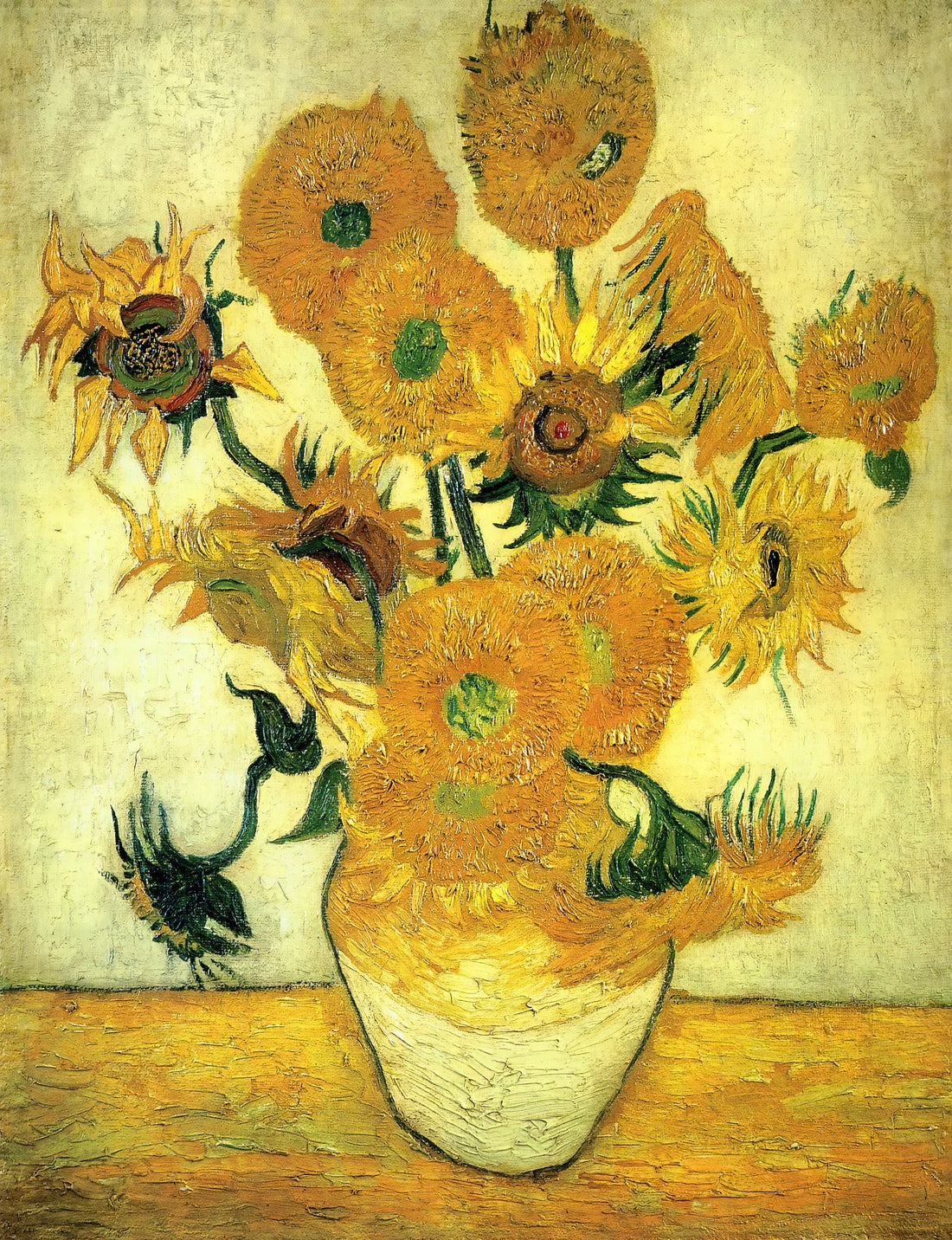 The Pink Peach Tree by Vincent van Gogh: A Blossoming Vision of Hope and Renewal - Still Life - Vase with Fourteen Sunflowers by Vincent van Gogh