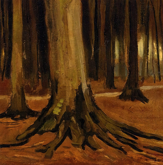 The Starry Night Lithograph: Van Gogh's Masterpiece in Print Form - Girl in the Woods by Vincent van Gogh