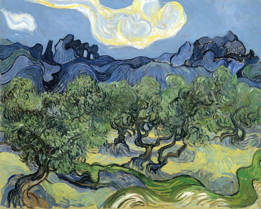 The Starry Night Poster: Vincent van Gogh's Masterpiece for Your Home - The Alpilles with Olive Trees in the Foreground by Vincent van Gogh