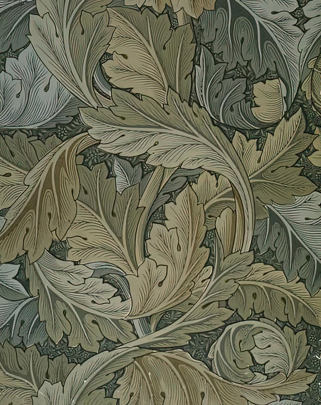 The Strawberry Thief Print: William Morris's Iconic Textile Design and Its Enduring Legacy - ACANTHUS WALLPAPER 1875 by William Morris