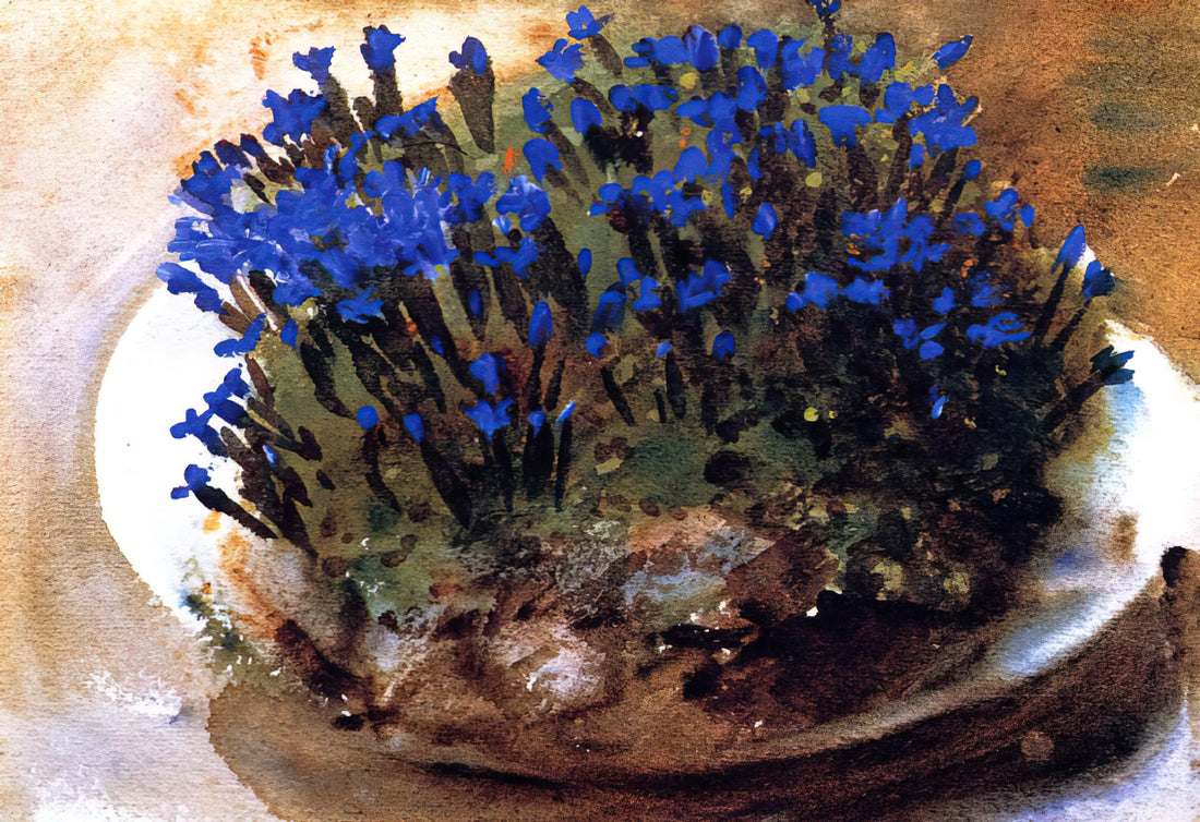 The Three Graces Painting by John Singer Sargent: An Analysis of Myth, Modernity, and Mastery - Blue Gentians by John Singer Sargent