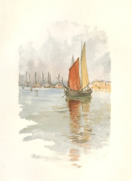 The Water Garden by Childe Hassam: An American Impressionist Masterpiece - Woodboats and Dogana by Childe Hassam