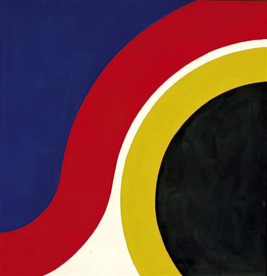 Thomas Downing Framed Canvas Print: A Definitive Guide to the Washington Color School Artist - Red Span - 1964 by Thomas Downing