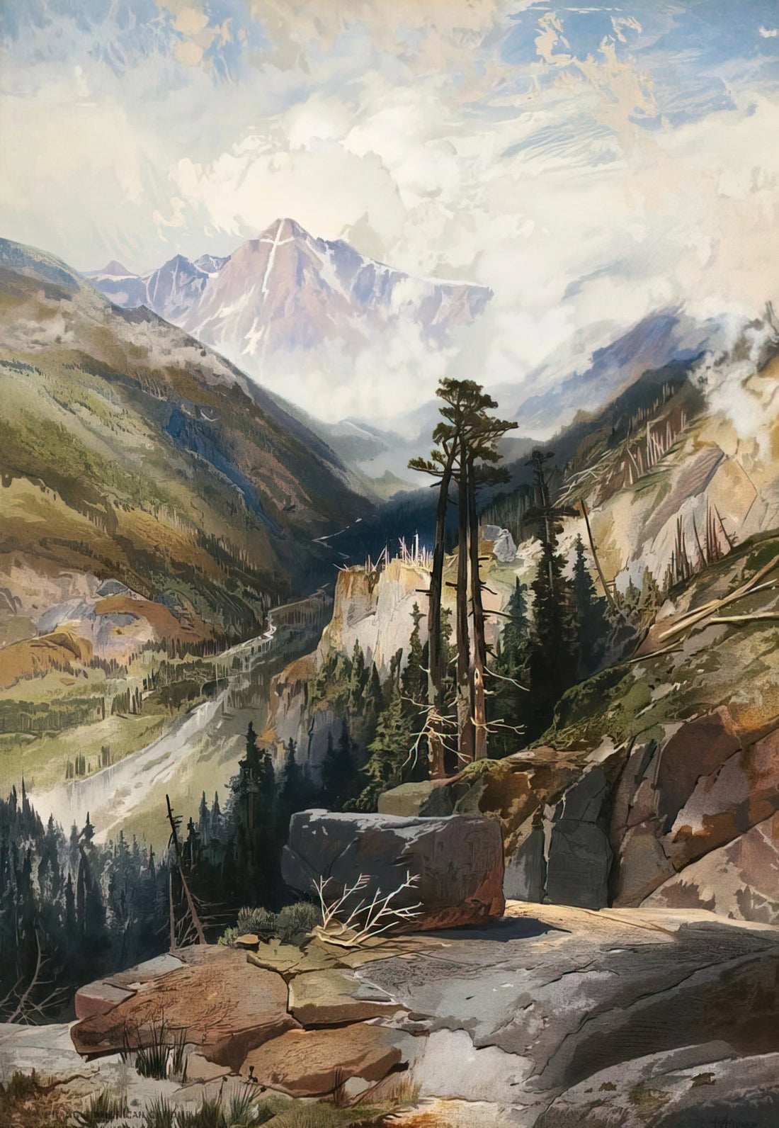 Thomas Moran Paintings for Sale: A Collector's Guide to the Hudson River School Master - The Mountain of the Holy Cross Colorado by Thomas Moran