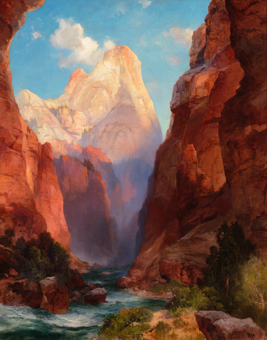 Thomas Moran's Mount of the Holy Cross: A Masterpiece of American Sublime - The Rio Virgin Southern Utah by Thomas Moran