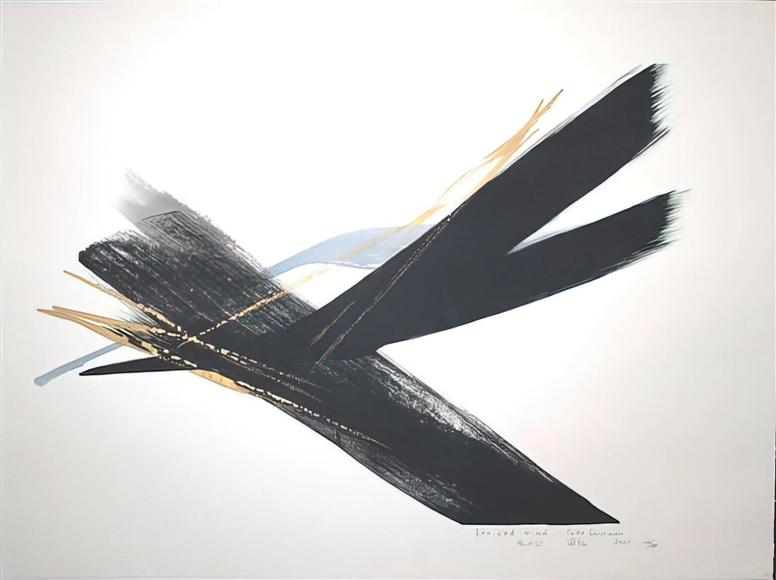 Toko Shinoda Prints for Sale: A Collector's Guide to Her Abstract Ink Masterpieces - Arrived Wind - 2001 by Toko Shinoda