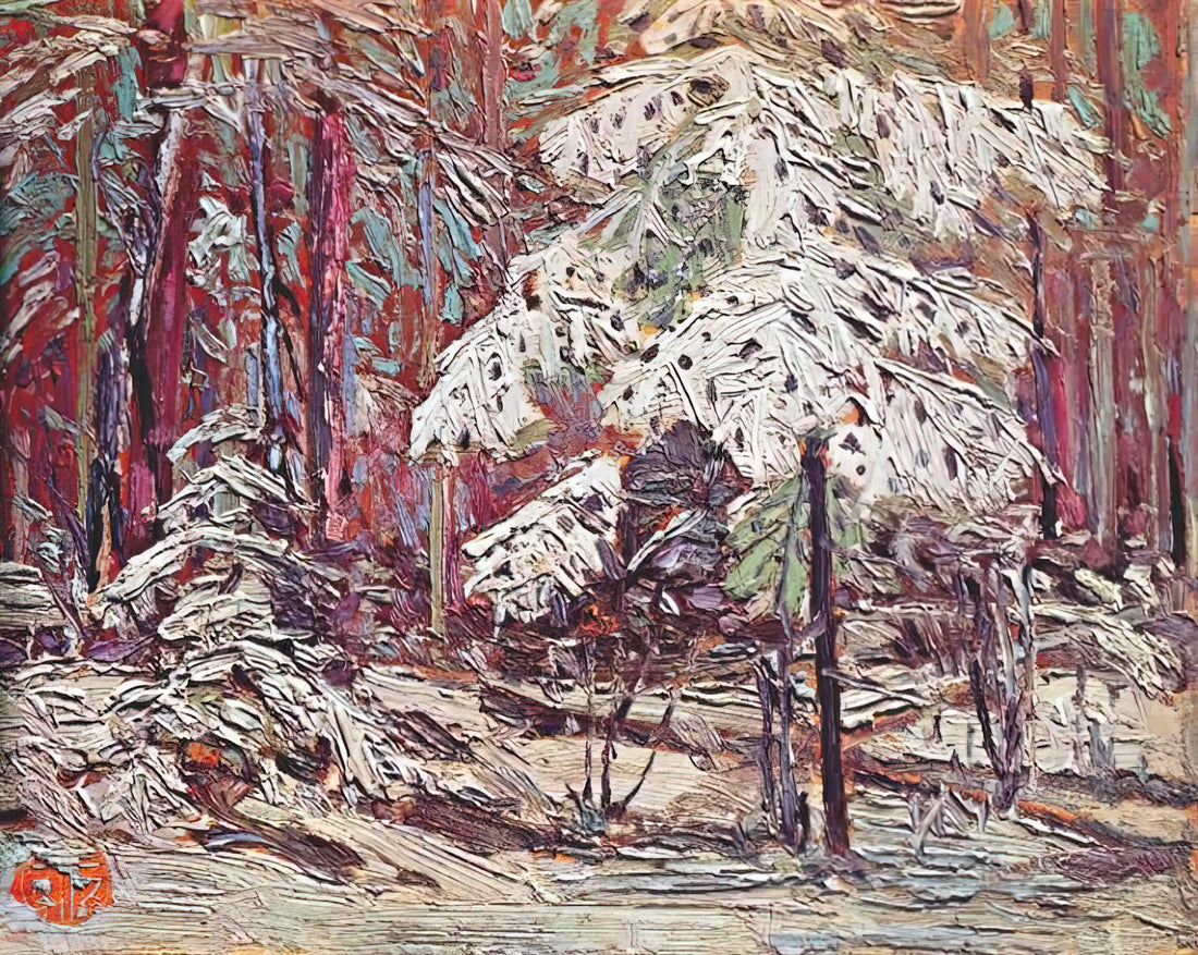 Tom Thomson Northern River Numbered Print: A Collector's Guide to the Iconic Canadian Landscape - SNOW IN THE WOODS 1916 by Tom Thomson