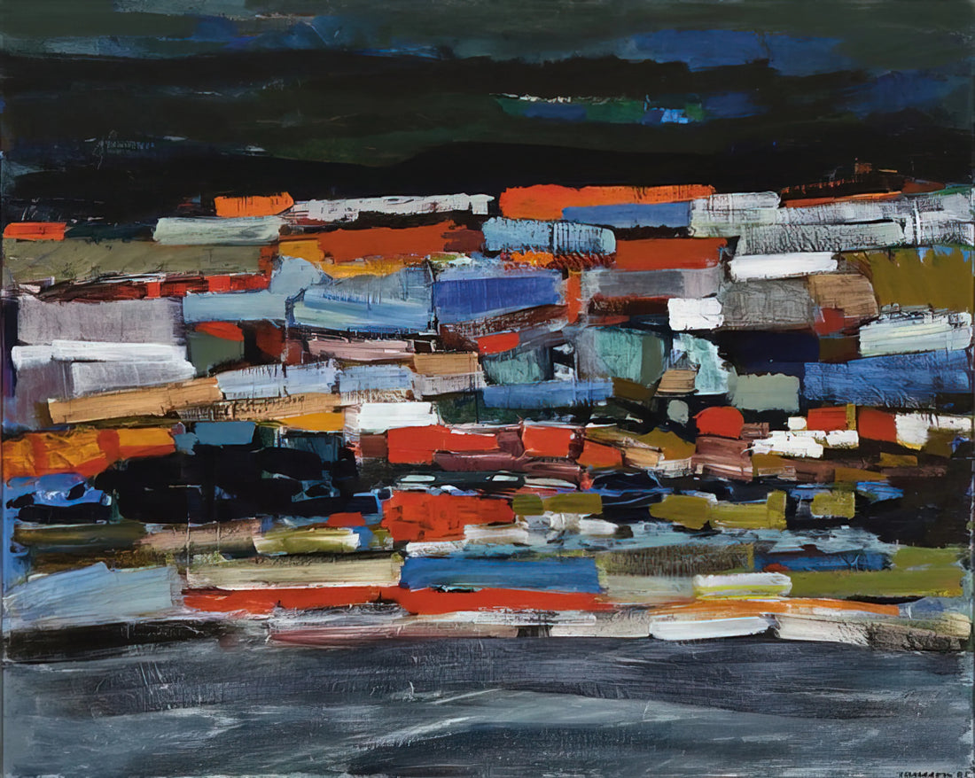 Tove Jansson Acrylic Print: The Artist's Vision Beyond Moomins - Town - 1965 by Tove Jansson
