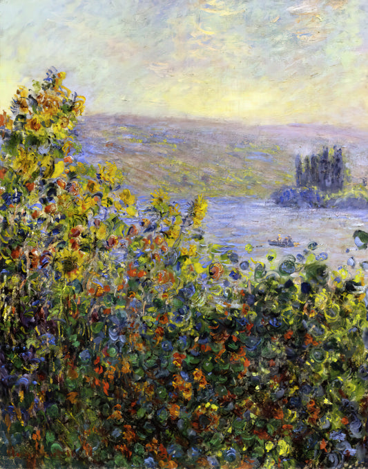Trouville Monet: Claude Monet's Coastal Masterpiece and Its Enduring Legacy - Flowers Beds at Vetheuil by claude monet