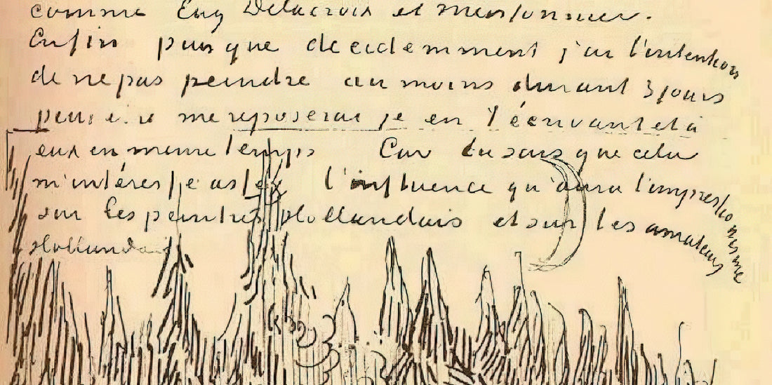 Unearthing the Unexpected: Was Van Gogh Funny? - A Lane of Cypresses with a Couple Walking by Vincent van Gogh