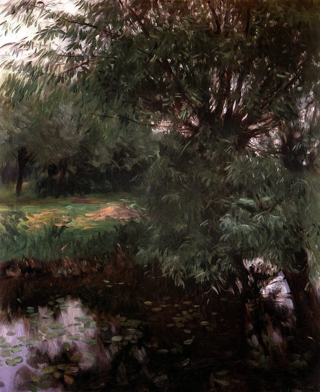 Unveiling the Mastery of John Singer Art: A Journey Through Sargent's Legacy - A Backwater at Wargrave by John Singer Sargent