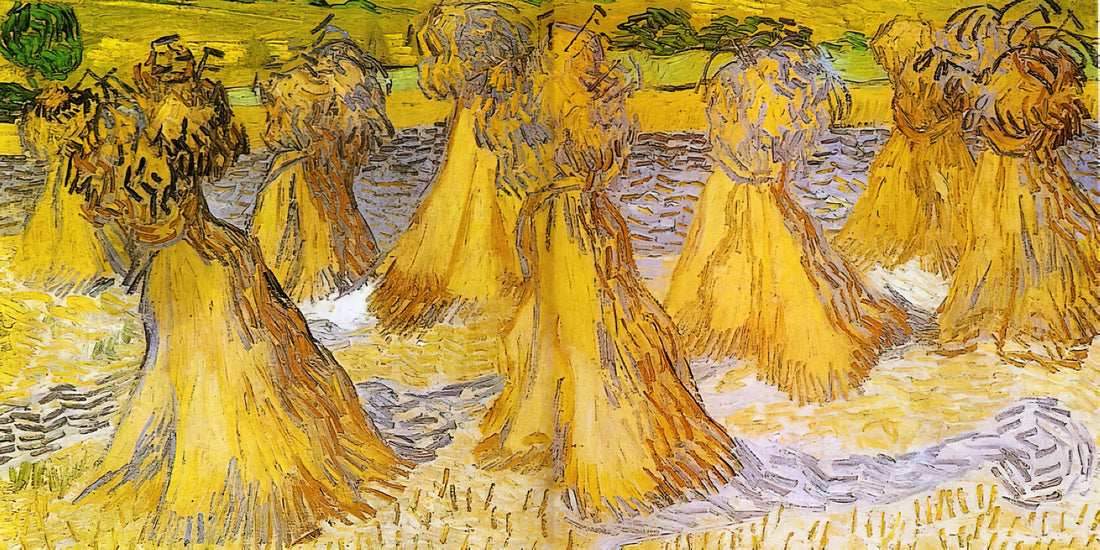 Van Gogh Framed Canvas: A Curator's Guide to Displaying Post-Impressionist Masterpieces - Sheaves of Wheat by Vincent van Gogh