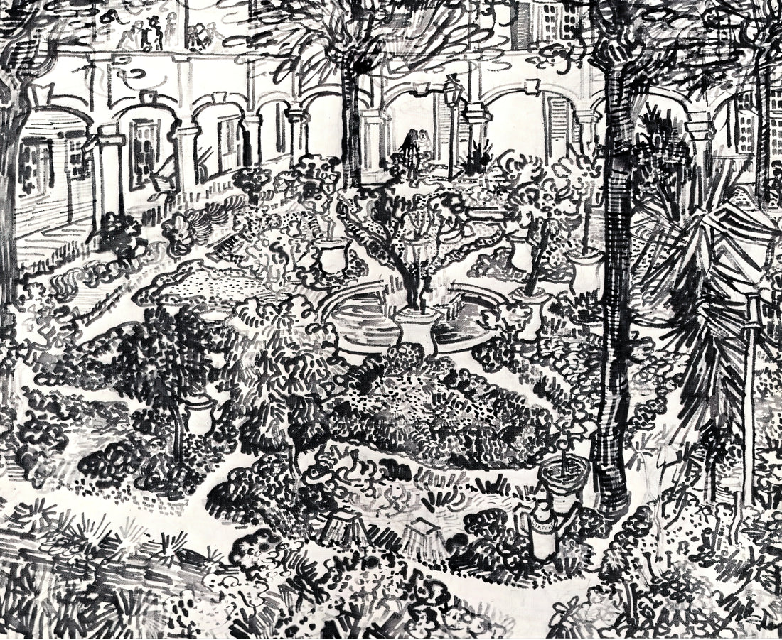 Van Gogh Poster: A Guide to Owning Museum-Quality Art Prints of the Iconic Artist - The Courtyard of the Hospital at Arles by Vincent van Gogh