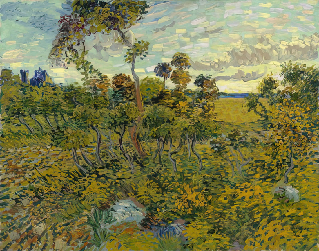 Van Gogh Posters: Bringing Post-Impressionist Mastery to Your Walls - Sunset at Montmajour by Vincent van Gogh