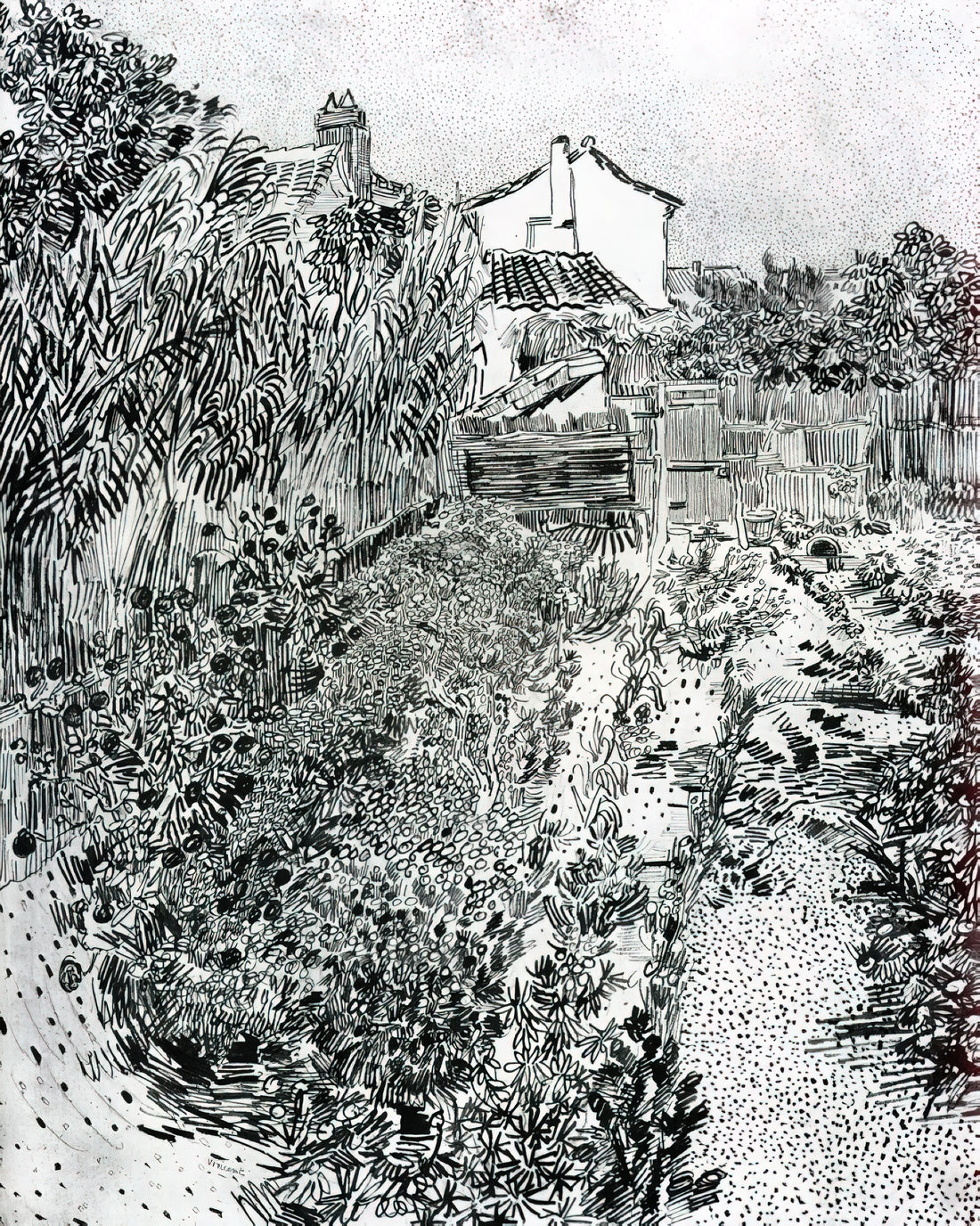 Van Gogh Reproductions on Canvas: A Curator's Guide to Museum-Quality Art Prints - The Garden with Flowers by Vincent van Gogh