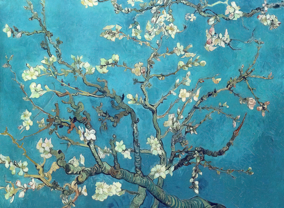 Van Gogh Self Portrait Print: A Window into the Artist's Soul - Branches with Almond Blossom by Vincent van Gogh