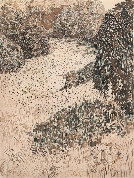 Van Gogh Tardis Painting: Exploring the Artistic Intersection of Post-Impressionism and Sci-Fi Imagination - The Corner of the Park by Vincent van Gogh