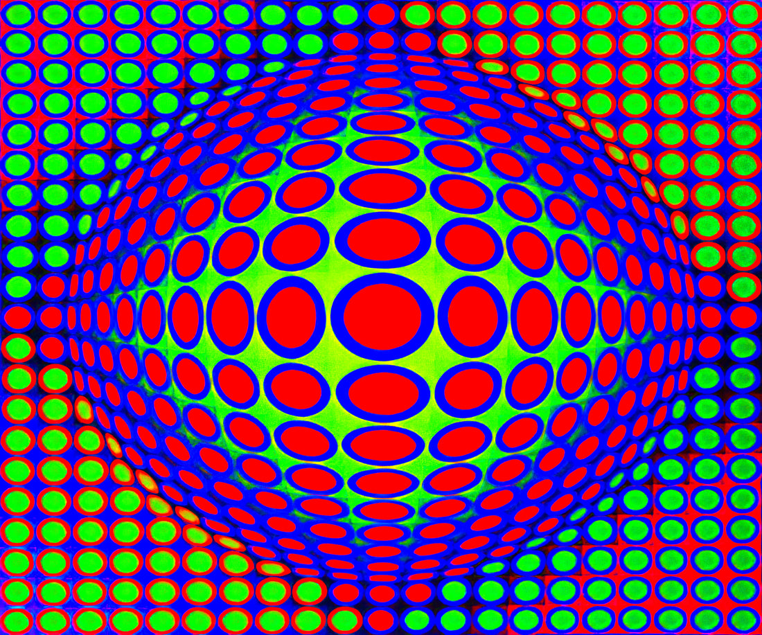 Vasarely Signed Print: A Collector's Guide to Authenticity, Value, and Legacy - Vega 200 - 1968 by Victor Vasarely