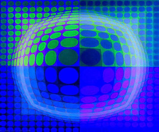Vasarely and Paco Rabanne: When Op Art Met Fashion in a Futuristic Fusion - Pal-Ket - 1974 by Victor Vasarely