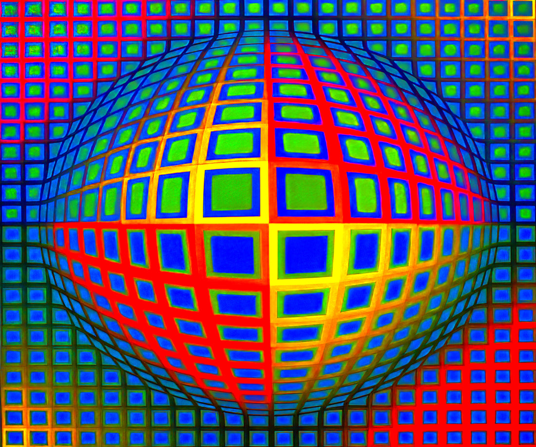 Victor Vasarely Portrait: The Visionary Behind Op Art's Optical Illusions - Vega-Nor - 1969 by Victor Vasarely