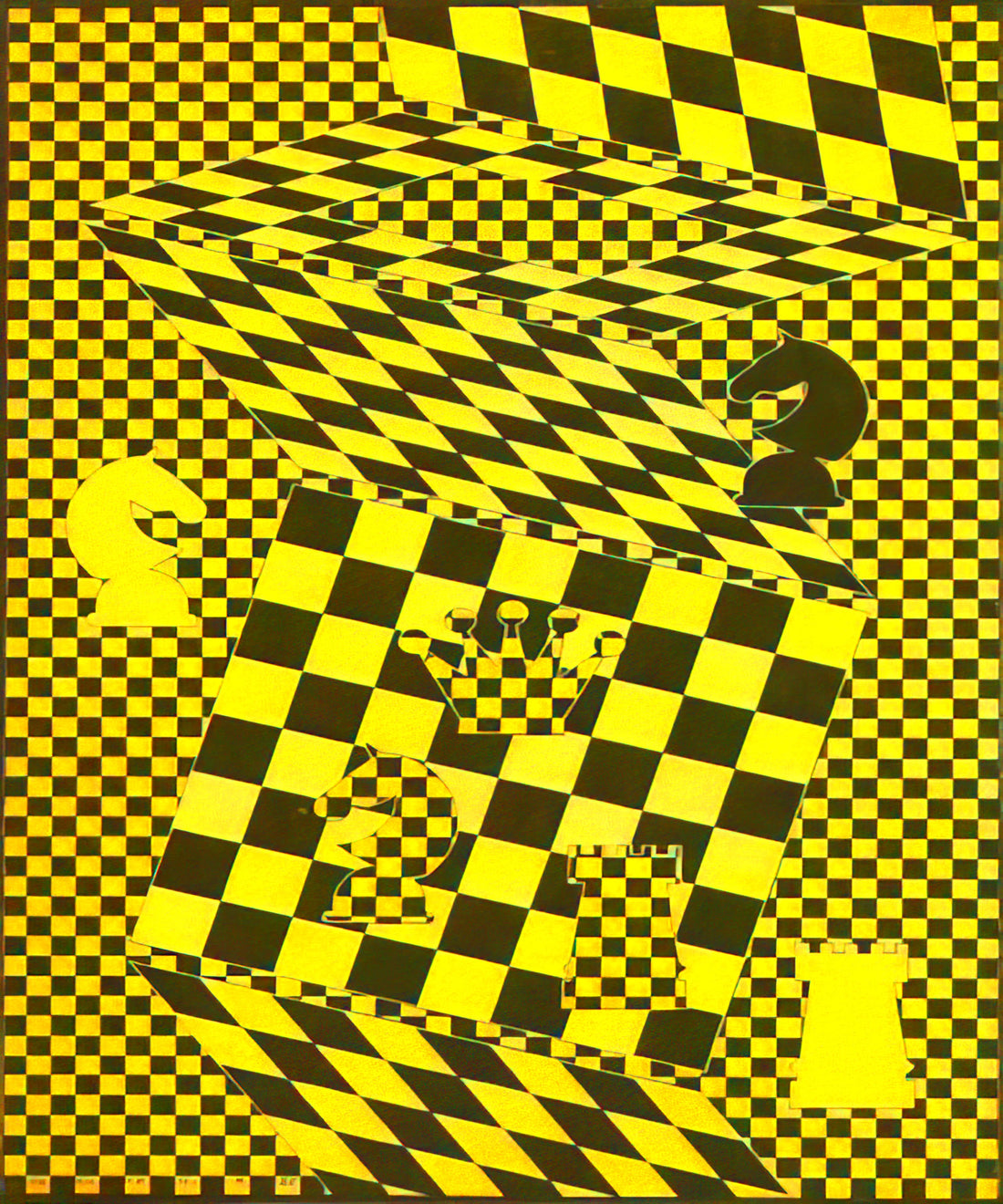 Victor Vasarely: The Master of Optical Illusion and Abstract Art - The Chess Board by Victor Vasarely