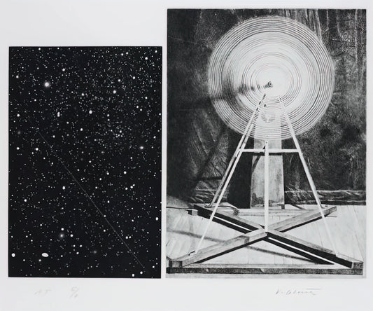 Vija Celmins Canvas: The Sublime Precision of Nature in Contemporary Art - CONCENTRIC BEARINGS A 1984 by Vija Celmins