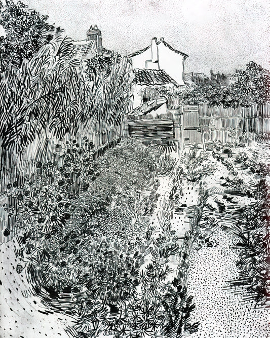 Vincent van Gogh 1889: The Pivotal Year That Defined a Master's Legacy - The Garden with Flowers by Vincent van Gogh