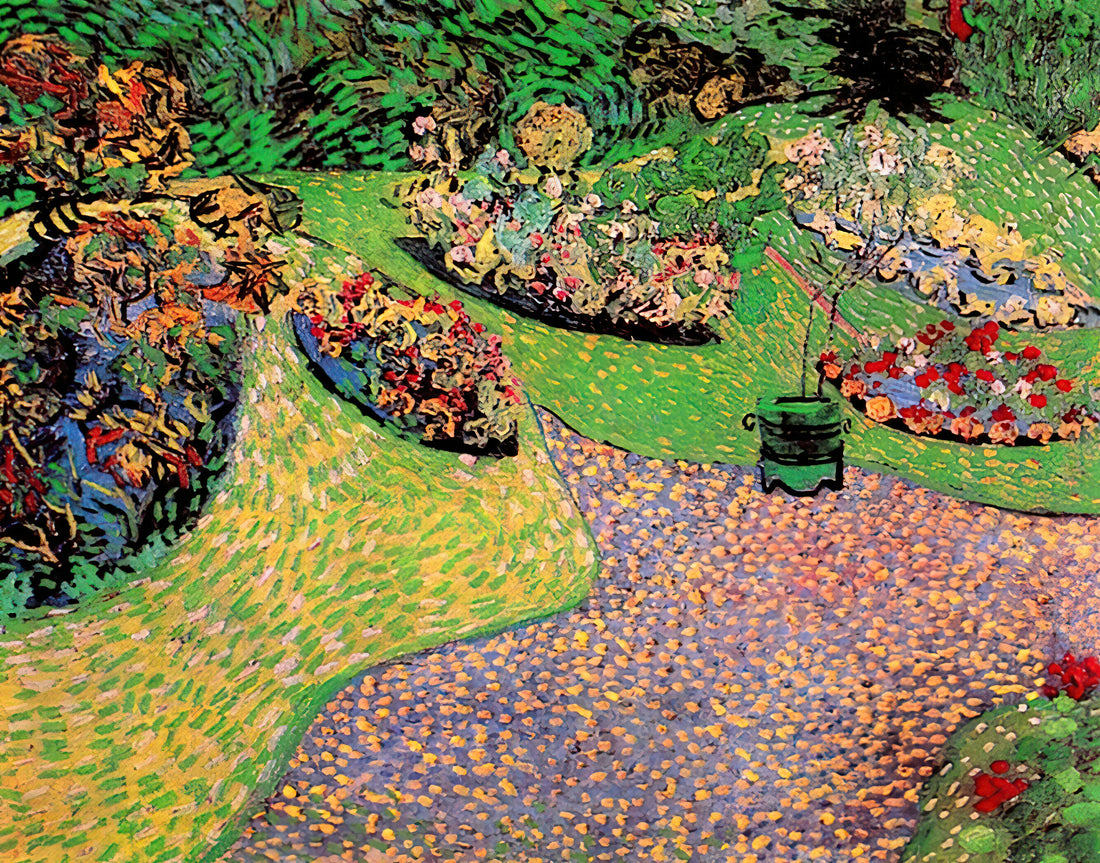 Vincent van Gogh Floral Paintings: A Blooming Legacy of Color and Emotion - Garden in Auvers by Vincent van Gogh