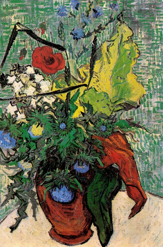 Vincent van Gogh and Japanese Prints: The Transformative Influence of Ukiyo-e on a Post-Impressionist Master - Wild Flowers and Thistles in a Vase by Vincent van Gogh