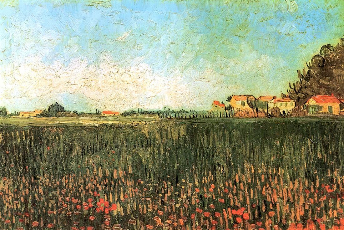 Vincent van Gogh: From Post-Impressionist Master to Modern Collectibles - Farmhouses in a Wheat Field Near Arles by Vincent van Gogh