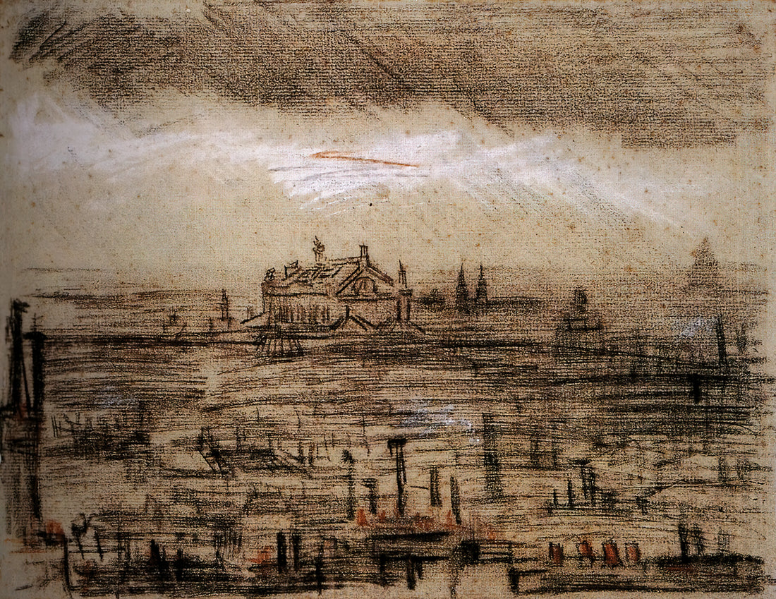 Vincent van Gogh: The Tormented Genius Who Redefined Modern Art - A View of Paris with the Op by Vincent van Gogh