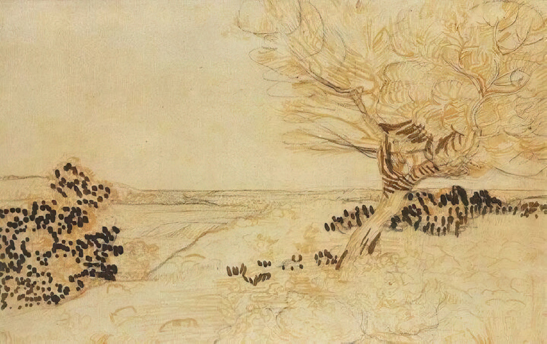 Vincent van Gogh: The Tormented Genius Who Transformed Modern Art - Landscape with a Tree in the Foreground by Vincent van Gogh