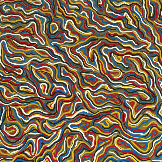 Vivienne Shark LeWitt: Preserving and Expanding the Legacy of Sol LeWitt's Conceptual Art - Squiggly Brushstrokes Olive by Sol LeWitt