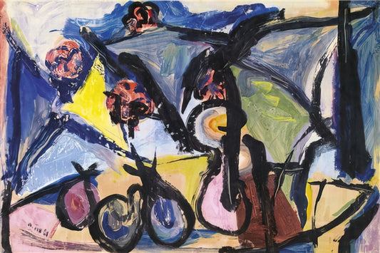 Walasse Ting Posters: The Vibrant Legacy of a Chinese-American Pop Art Pioneer - Abstract Still Life - 1950 by Walasse Ting