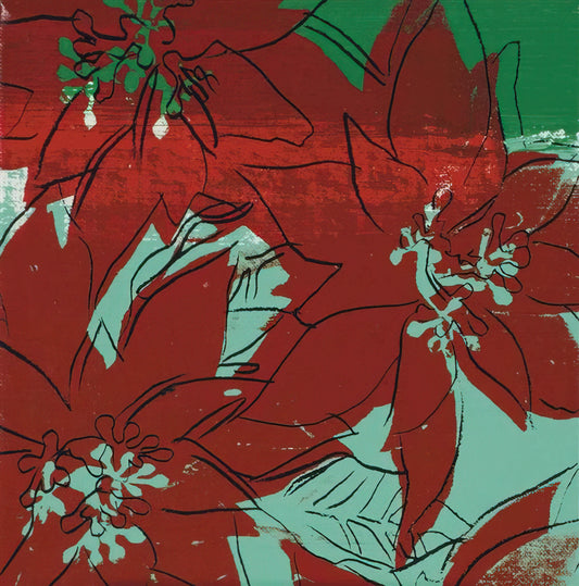 Warhol Moonwalk Print: The Artist's Celestial Exploration in Pop Art - Poinsettias by Andy Warhol